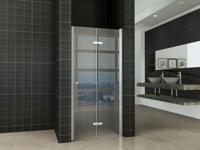 Wiesbaden vouwbare nisdeur 1000x2020 rechts 8mm NANO glas