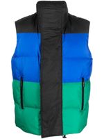 DSQUARED2 gilet matelassé à design colour block - Bleu