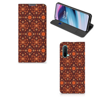 OnePlus Nord CE 5G Hoesje met Magneet Batik Brown - thumbnail