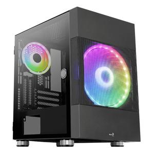 Aerocool Atomic v2 tower behuizing 2x USB-A 3.2 (5 Gbit/s), 2x Audio, Window-kit