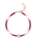 Roxanne First bracelet Smiley en or rose 9ct orné de rubis - Rouge