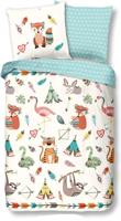 Good Morning dekbedovertrek Boho junior 140 x 220 cm katoen wit