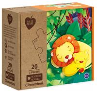Clementoni legpuzzel Jungle junior 2 in 1 karton 40 stukjes