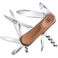 Victorinox Taschenmesser Evolution Wood 14 (12 Funktionen, Nagelfeile, Schere, Korkenzieher,) Nussbaumholz