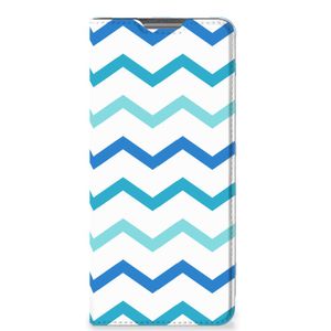 Xiaomi 12 Pro Hoesje met Magneet Zigzag Blauw