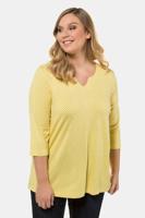 Ulla Popken Shirt, A-lijn, V-hals, 3/4 mouwen - Grote Maten