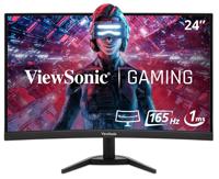 Viewsonic VX2418C Gaming monitor Energielabel F (A - G) 59.9 cm (23.6 inch) 1920 x 1080 Pixel 16:9 1 ms HDMI, DisplayPort VA LED