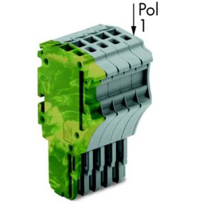 WAGO 2020-105/000-037 Connector, female Groen, Geel, Grijs 50 stuk(s)