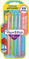 Paper Mate fineliner Flair Scent, blister met 4 stuks in geassorteerde kleuren
