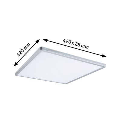Paulmann 70995 P Atria Shine 22W 3000K 3Dim 420x420 chr LED-plafondlamp LED 22 W Chroom (mat)