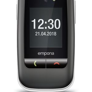 Emporia V200 Senioren clamshell telefoon Met laadstation, SOS-knop Zwart