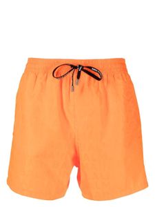 Balmain short de bain imprimé à lien de resserrage - Orange