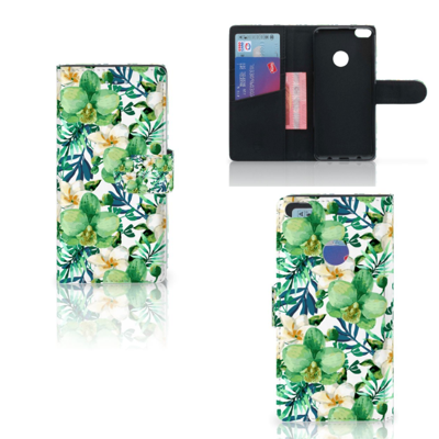 Huawei P8 Lite 2017 Hoesje Orchidee Groen