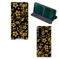 Sony Xperia 5 III Smart Cover Gouden Bloemen - thumbnail