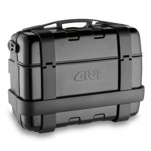 GIVI TRK33 Trekker Monokey top- of zijkoffer, Topkoffers en zijkoffers voor de moto, zwarte aluminium cover 33 liter