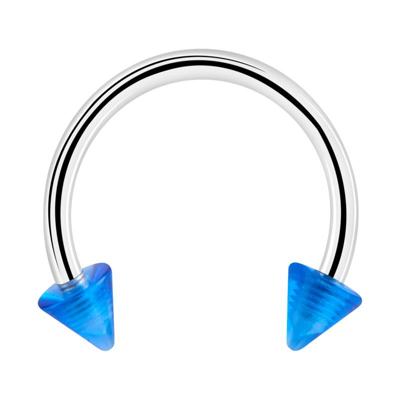 Circular barbell met cones Chirurgisch staal 316L / Acryl Circular Barbells Circular barbell met cones Chirurgisch staal 316L / Acryl Circular Barbells