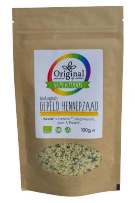 Original Superfoods Biologische Hennepzaad Gepeld 100 Gram