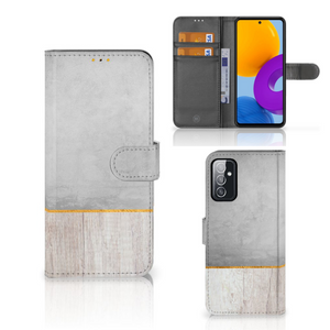 Samsung Galaxy M52 Book Style Case Wood Concrete