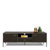 TV dressoir Vibe (160cm) | Hout  | Acaciahout | Zwart Donkergrijs