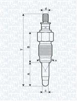 Gloeibougie MAGNETI MARELLI, Spanning (Volt)11V, u.a. für Ford, Audi, VW, Volvo, Seat, Nissan, Renault, Skoda, Mitsubishi, Peugeot