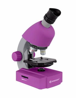 Bresser Optik 8851300GSF000 violet Kindermicroscoop Monoculair 640 x Doorvallend licht