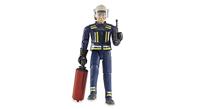bruder 60100 - Brandweerman met accessoires, speelfiguur, brandweerwagen