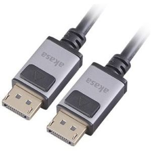 Akasa AK-CBDP24-20BK DisplayPort kabel 2 m Zwart, Grijs