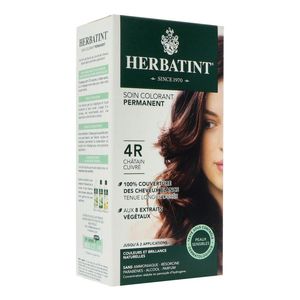 Herbatint Permanente Haarkleuring Koperkastanje 4R Gevoelige Hoofdhuid 150ml