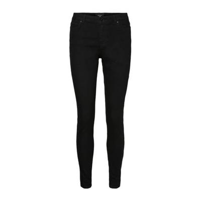 VERO MODA mid waist skinny jegging VMJUDY zwart