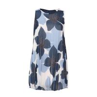 Paprika gebloemde tuniek wit/blauw/donkerblauw