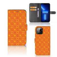 iPhone 13 Pro Max Telefoon Hoesje Batik Oranje - thumbnail