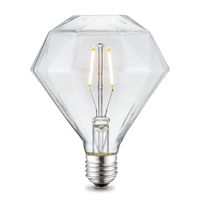 Edison Vintage LED filament lichtbron Diamond - Helder - D95 Deco - Retro LED lamp - 9.5/9.5/13.5cm - geschikt voor E27 fitting - Dimbaar - 4W 350lm 3000K - warm wit licht