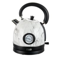 MOA Waterkoker Retro Wit Marmer 1.8 liter - Elektrisch - RVS - EK3TM