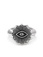 Nialaya Jewelry bague Evil Eye sertie de cristaux - Argent - thumbnail