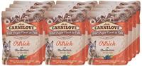 12x300 gr Carnilove dog pouch struisvogel/bramen hondenvoer