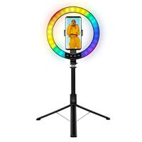 LOGILINK 066678 LUZ LED 26 RGB ANILLO 25 CM MET EXTENSIBLE SELFIE STICK NEGRO