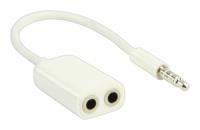 Koptelefoon verdeler kabel wit