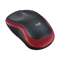 Logitech M185 Draadloze Muis, 2,4 GHz met USB-Mini-Ontvanger, Batterijduur van 12 Maanden, 1000 DPI Optische tracking, Tweehandig, Compatibel met PC, Mac, Laptop - Rood