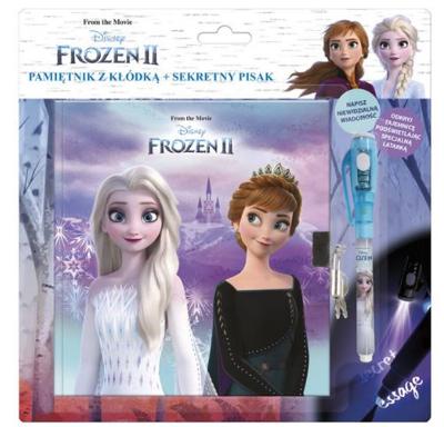 Disney notitieblok en geheime pen Frozen II 17 cm paars 2 delig Disney notitieblok en geheime pen Frozen II 17 cm paars 2 delig