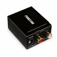 Audio-converter FONESTAR FO-37DA Audio Digital in analoge optische ingang, SPDIF/coaxiale SPDIF, stereo, 2 x Cinch