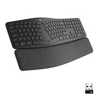 Logitech ERGO K860 Wireless Ergonomic Keyboard for Business - Split Keyboard Layout, Wrist Rest, Natural Typing, Windows/Mac/Chrome/Linux, Logi Bolt USB receiver, Bluetooth, QWERTY US layout- Grey