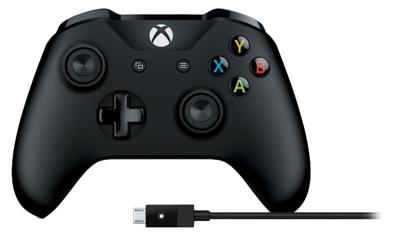 Microsoft Xbox One Draadloze controller + kabel voor Windows zwart - 0889842121971 Microsoft Xbox One Draadloze controller + kabel voor Windows zwart - 0889842121971