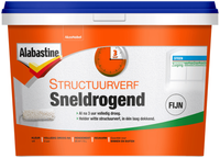 alabastine structuurverf sneldrogend fijn wit 5 ltr - thumbnail