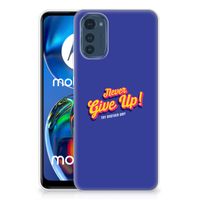 Motorola Moto E32/E32s Siliconen hoesje met naam Never Give Up