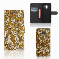 Wallet Case Samsung Galaxy A8 Plus (2018) Barok Goud