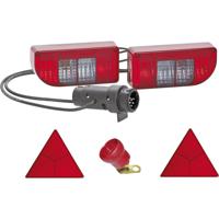 SecoRüt Aanhangerverlichtingsset 7/13-polig Knipperlicht, Achterlicht, Remlicht, Mistachterlicht, Kentekenverlichting, Reflector Achter 12 V Helder glas