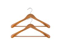 LIVARNO home Kleerhangerset (Natuur, 2 houten kleerhangers)