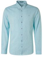 Shirt 2 coloured linen pacific