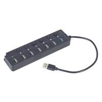 GEMBIRD USB-hub UHB-U3P1U2P6P-01 Zwart