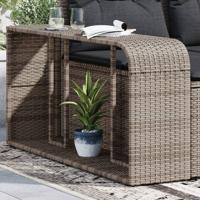 Opbergschappen 2 st poly rattan grijs - thumbnail